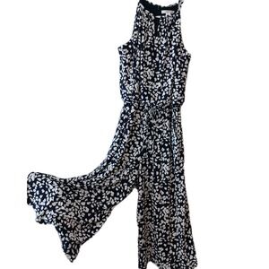 London Times Women's Navy White Print Romper Size‎ 14